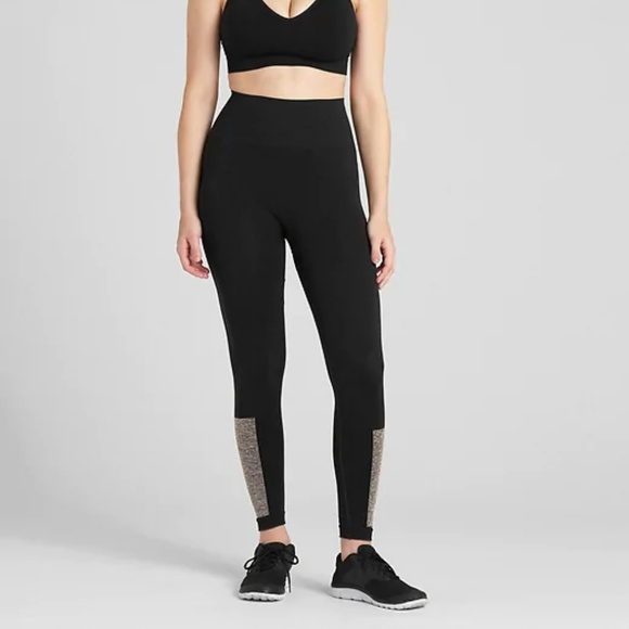 Gap GFast Mid Rise Seamless 7/8 Leggings XS Black - Picture 4 of 5